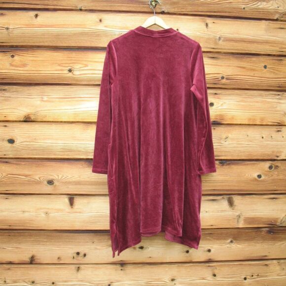 J Jill Pure Jill Velvet Velour Dip Hem Dress - Picture 5 of 8